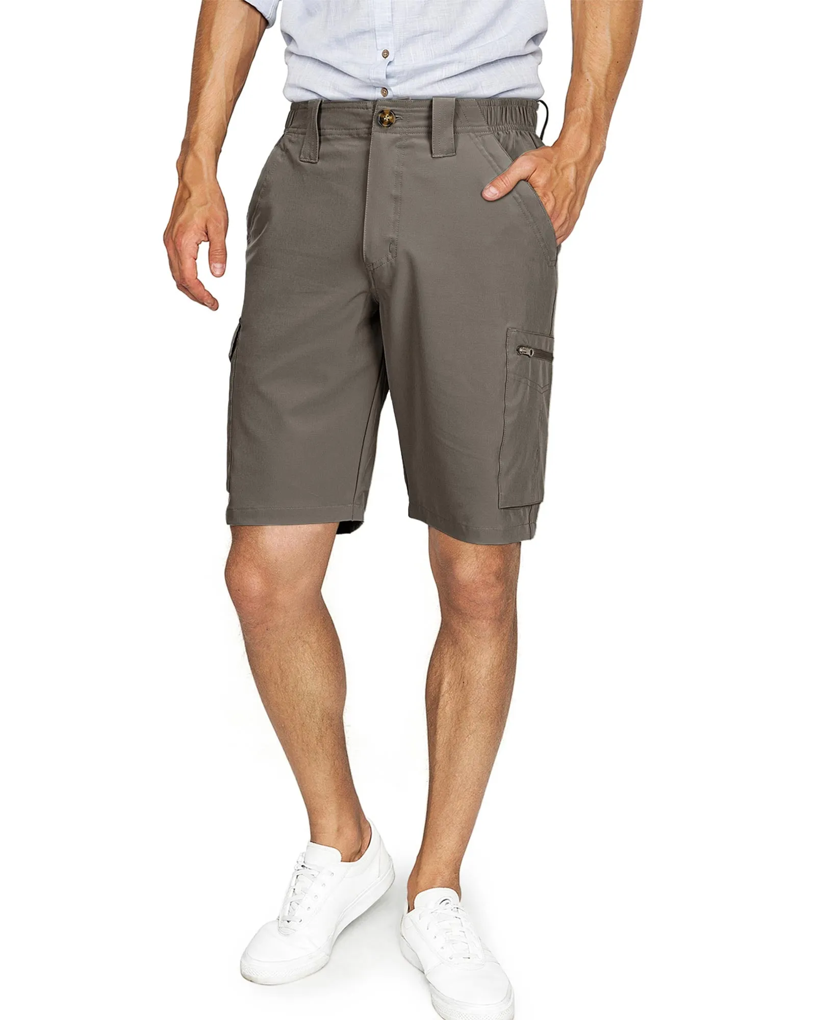 Men's Packable UPF50  10" Hiking Shorts with 7 Pockets