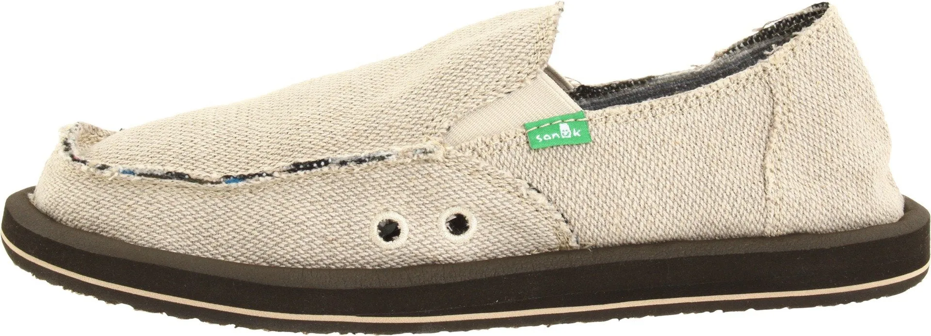 Men's Shoes Sanuk HEMP Slip On Loafers Sidewalk Surfers SMF1010 NATURAL