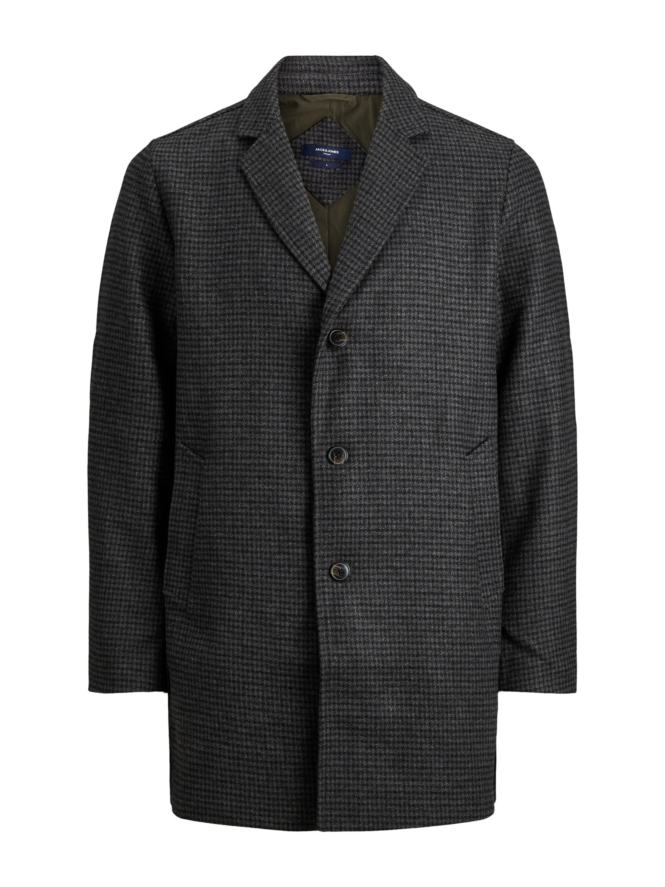 Men's Textured Classic Coat,Dark Grey