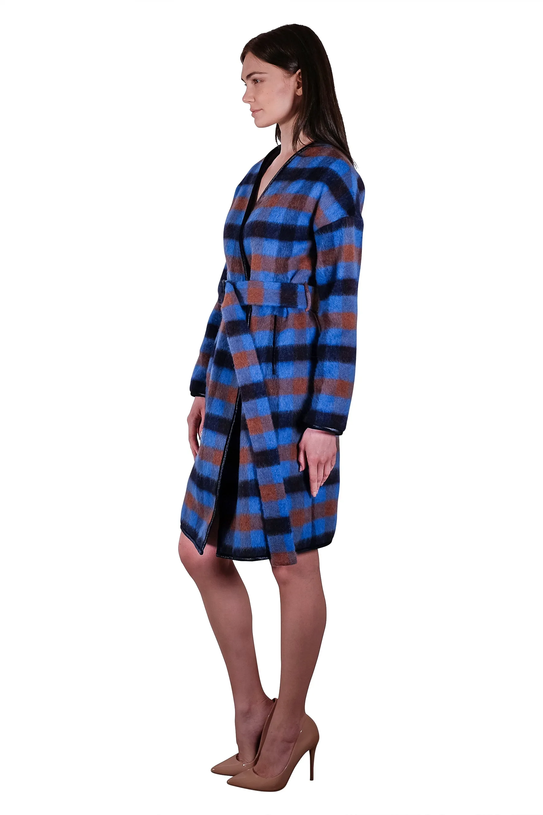 Monaco II Wool Checkered Coat