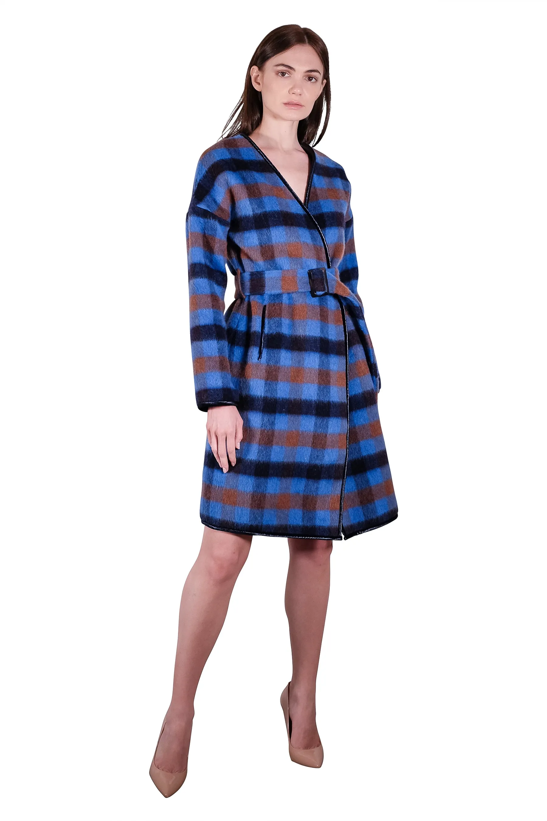 Monaco II Wool Checkered Coat