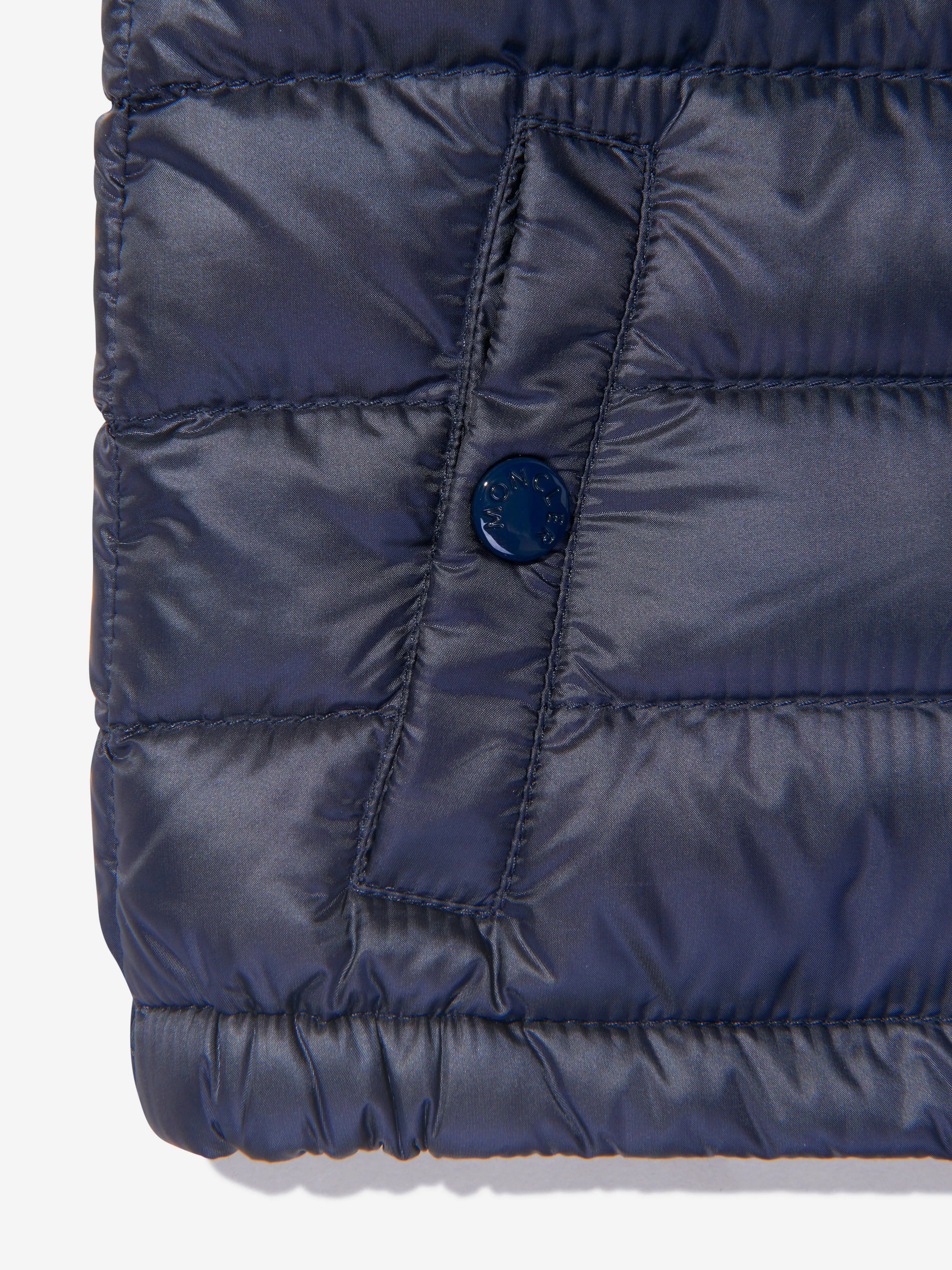 Moncler Enfant Baby Down Padded New Amaury Gilet in Navy