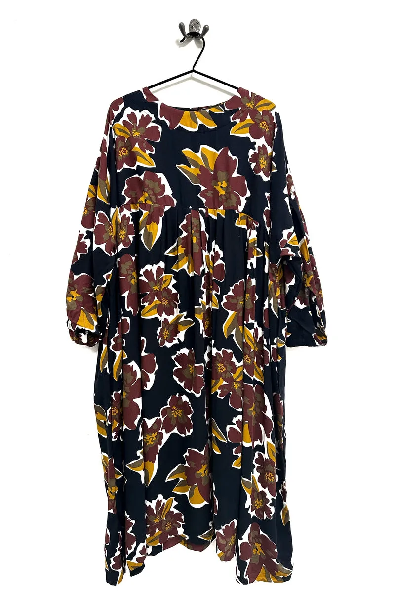 Mooky - Loose Fit Dress -Wine   Mustard