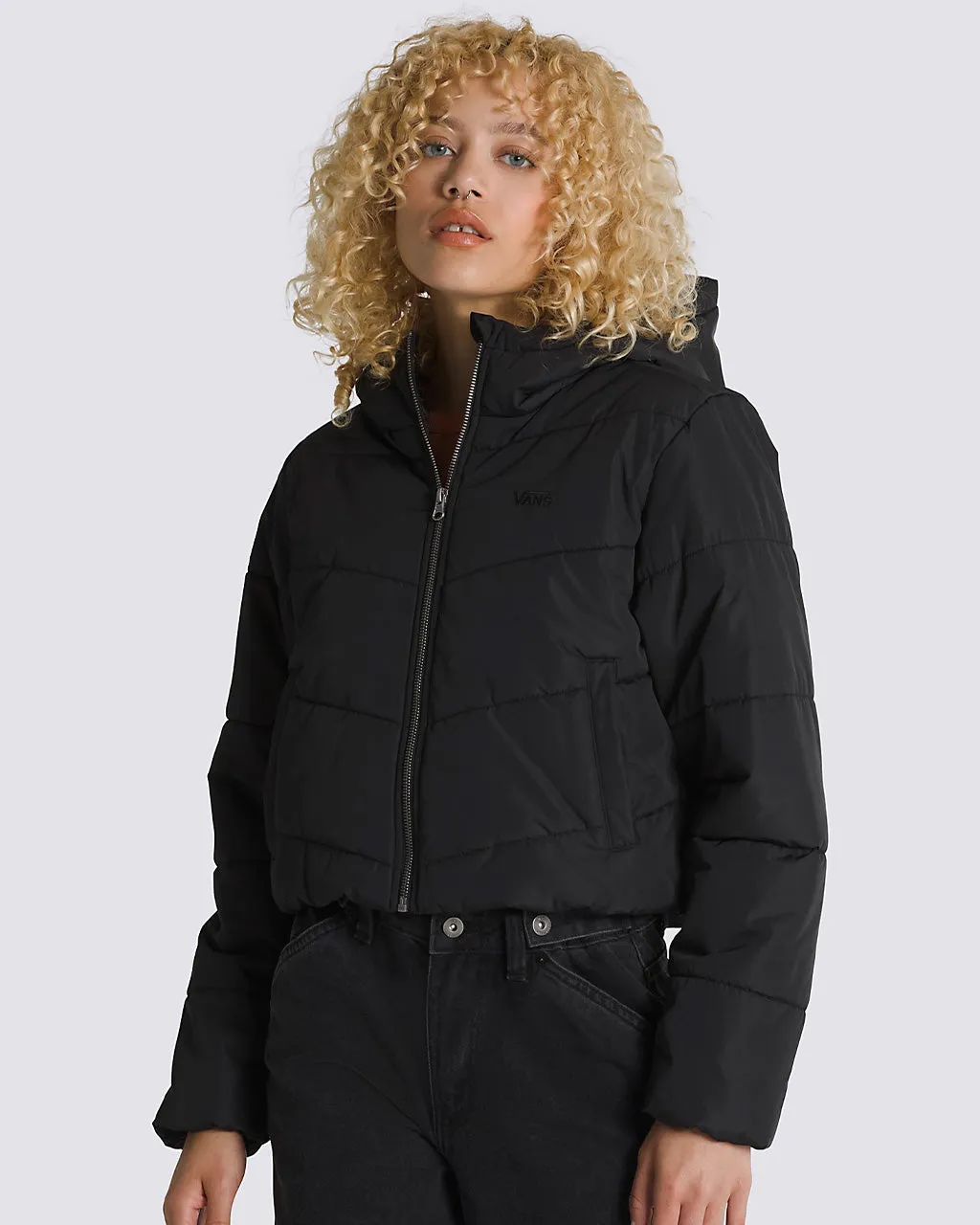 MTE Aubrey Foundry Crop Puff Hood Jacket - Black