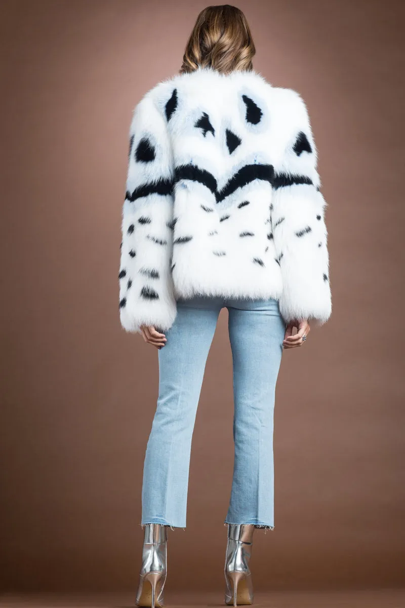 Multi-Color Fendi Fox Style Fur Jacket