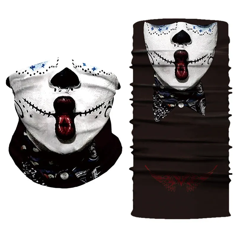 Multifunctional Sun Mask Skull Pattern Cycling Mask Scarf