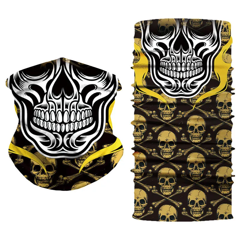 Multifunctional Sun Mask Skull Pattern Cycling Mask Scarf