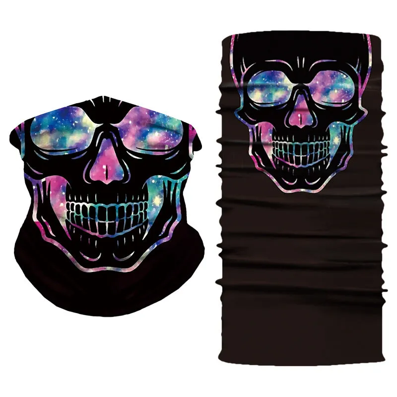 Multifunctional Sun Mask Skull Pattern Cycling Mask Scarf