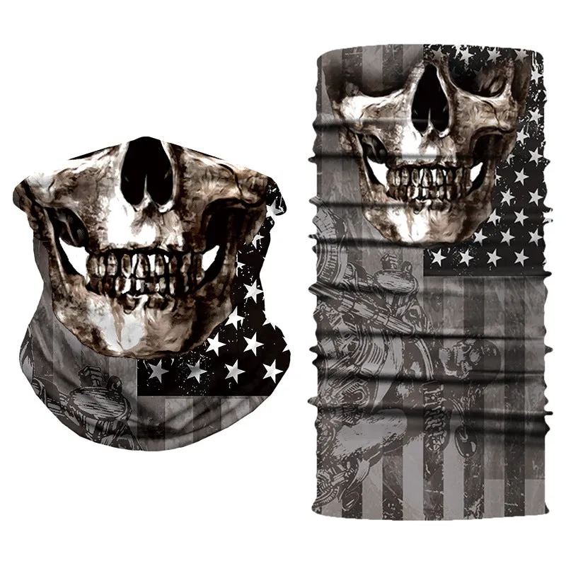 Multifunctional Sun Mask Skull Pattern Cycling Mask Scarf