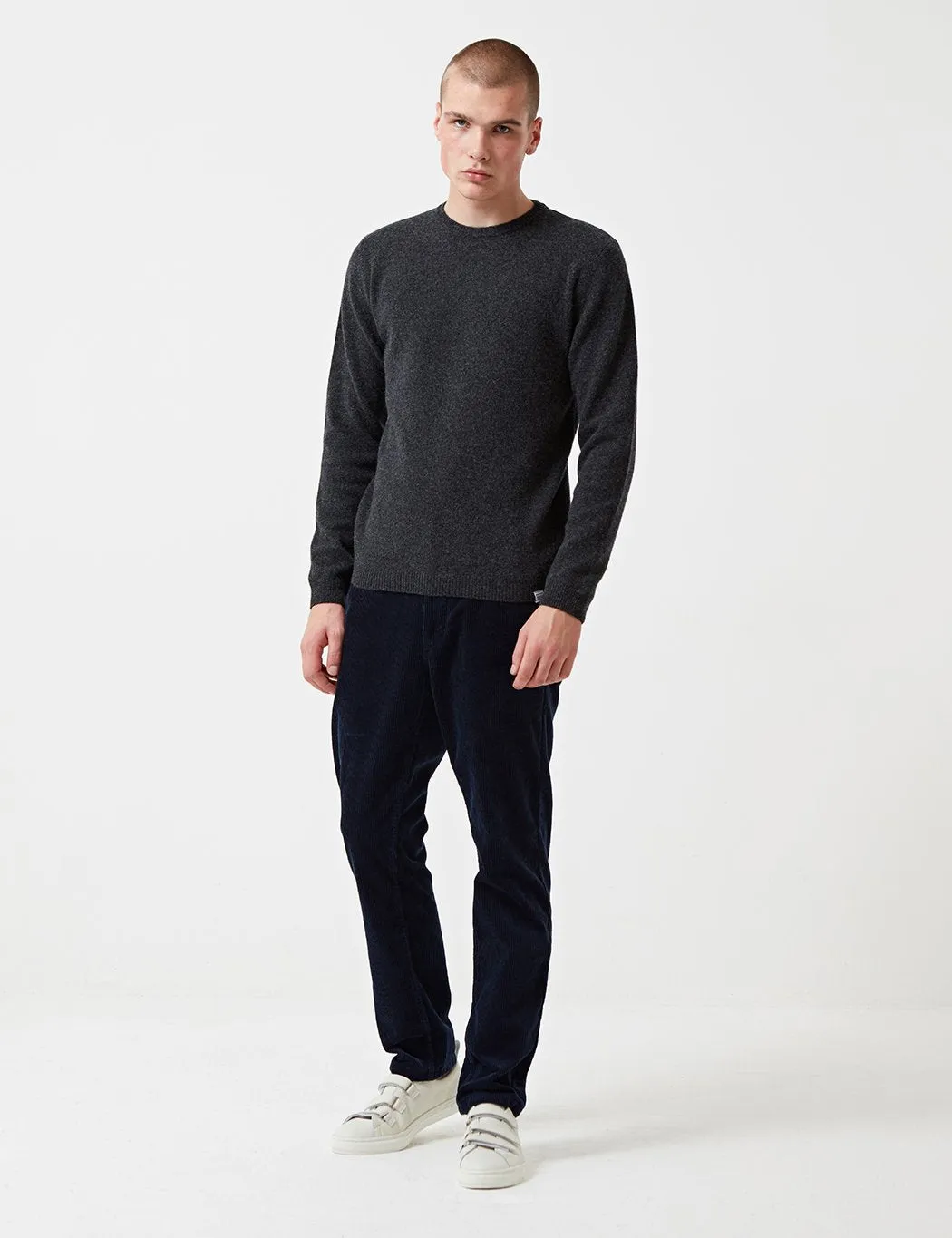 Norse Projects Sigfred Lambswool Jumper - Charcoal Grey