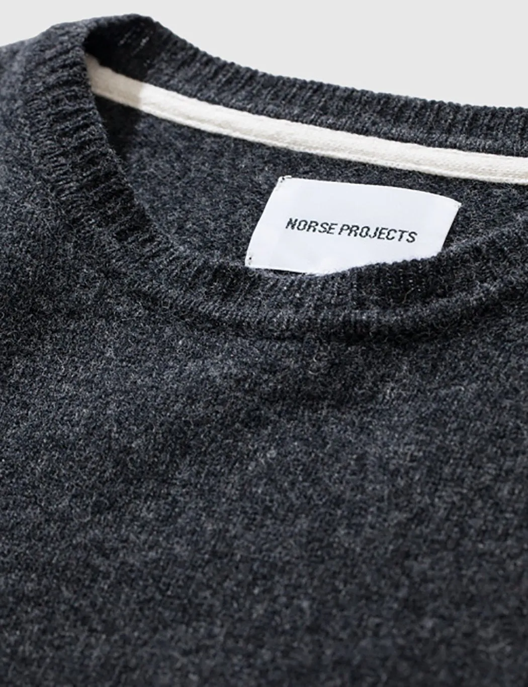 Norse Projects Sigfred Lambswool Jumper - Charcoal Grey