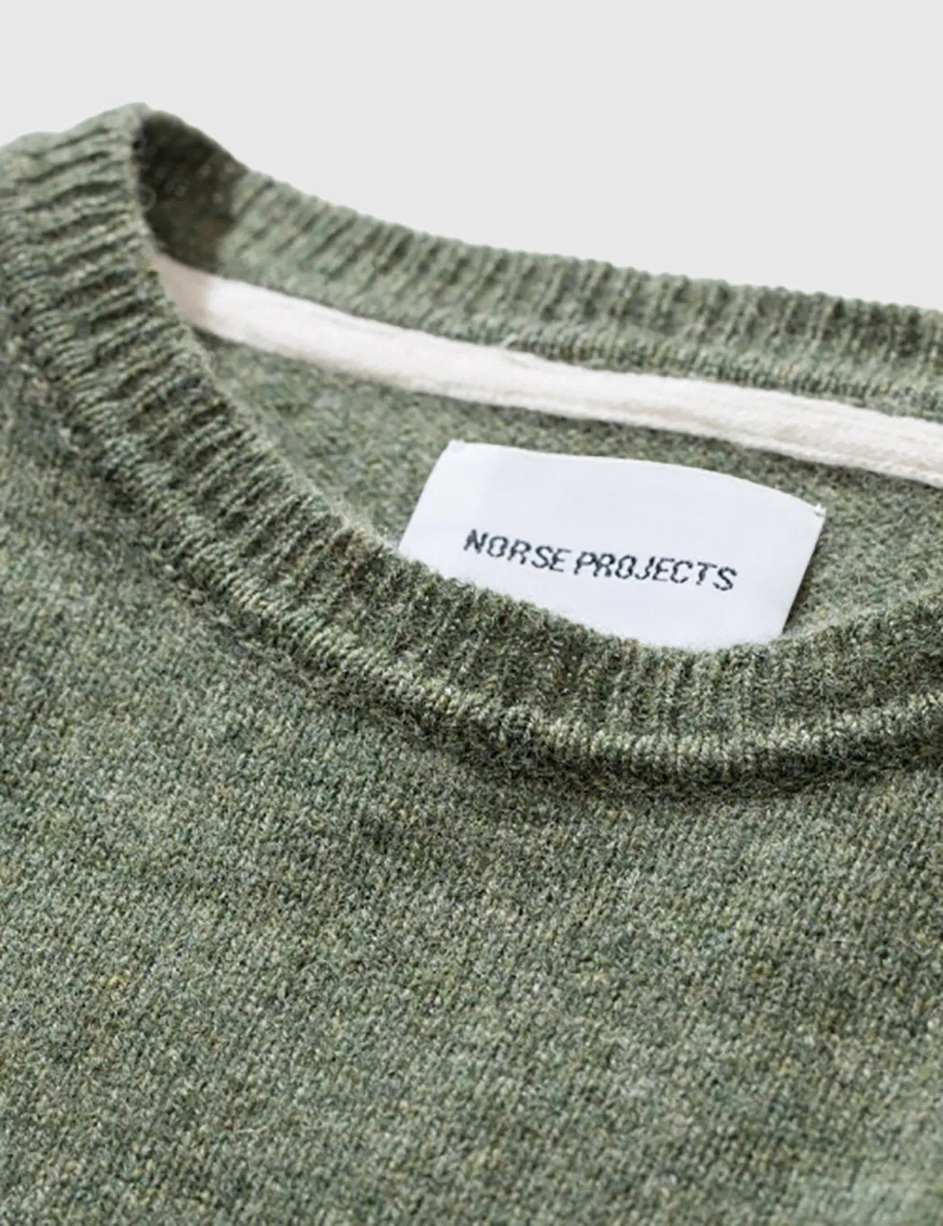 Norse Projects Sigfred Lambswool Jumper - Dried Olive Green