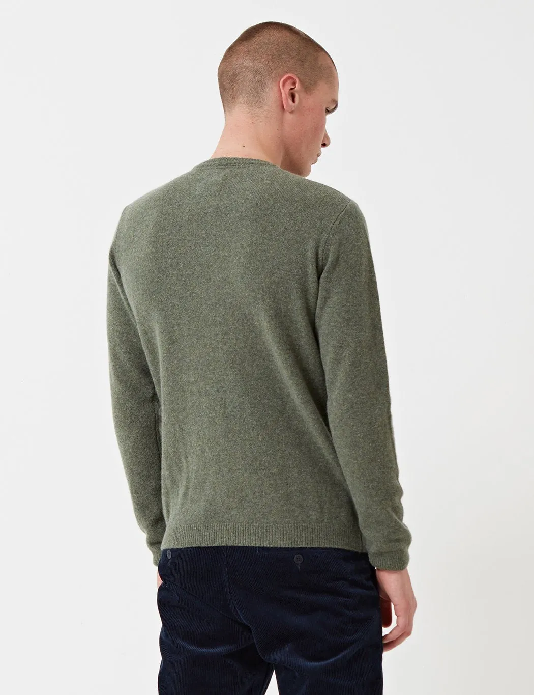 Norse Projects Sigfred Lambswool Jumper - Dried Olive Green