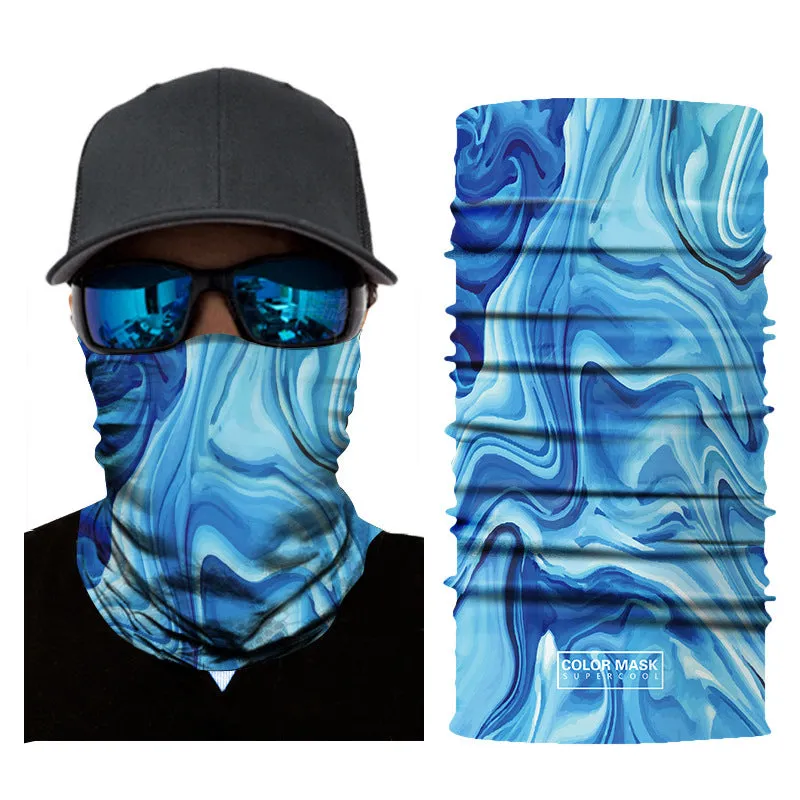 Oil Painting Style Sun Protection Cycling Mask Suitable for Men and Women