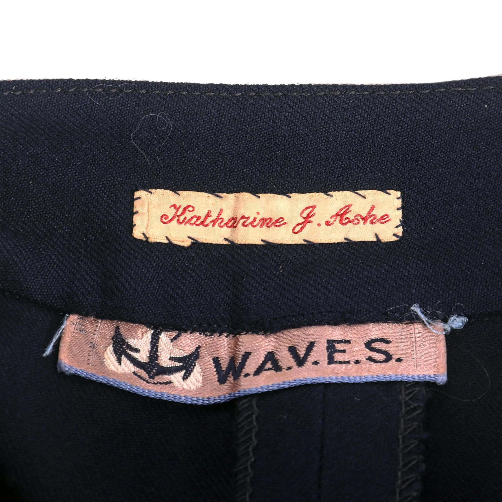 Original U.S. WWII Women Accepted for Volunteer Emergency Service “WAVES” Naval Reserve Blue Service Dress Uniform Set