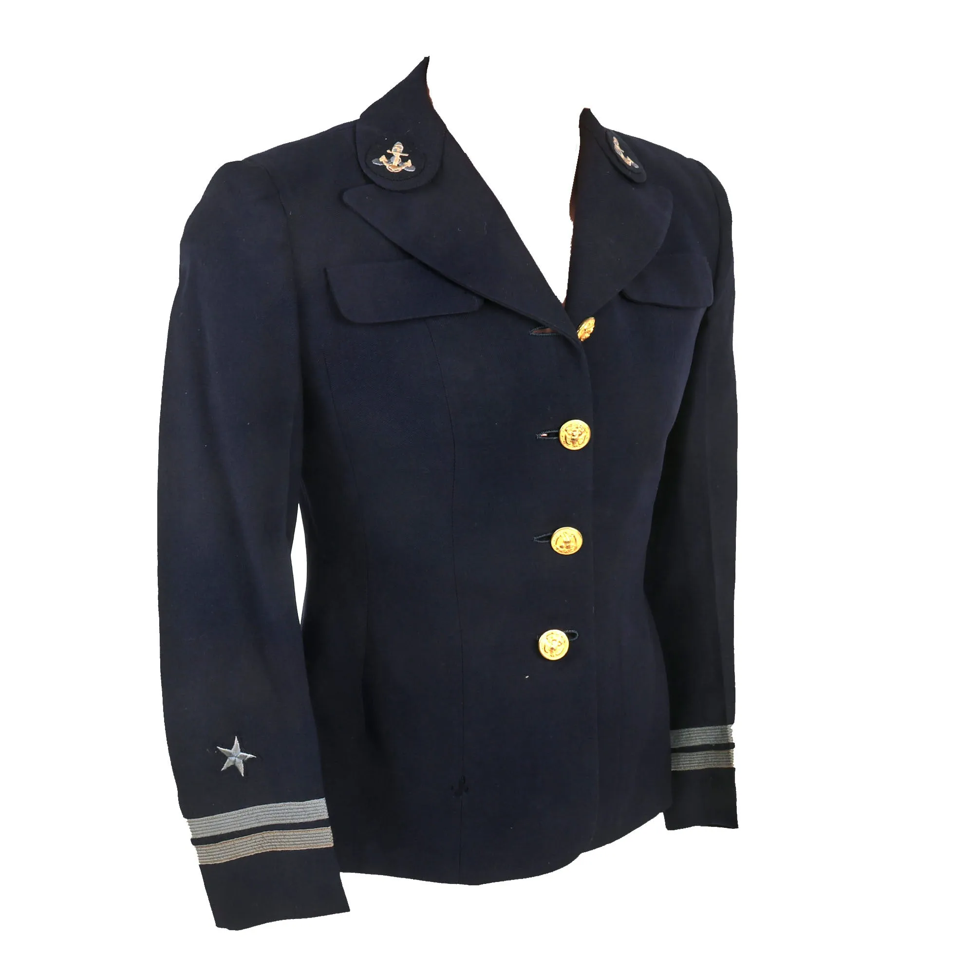 Original U.S. WWII Women Accepted for Volunteer Emergency Service “WAVES” Naval Reserve Blue Service Dress Uniform Set