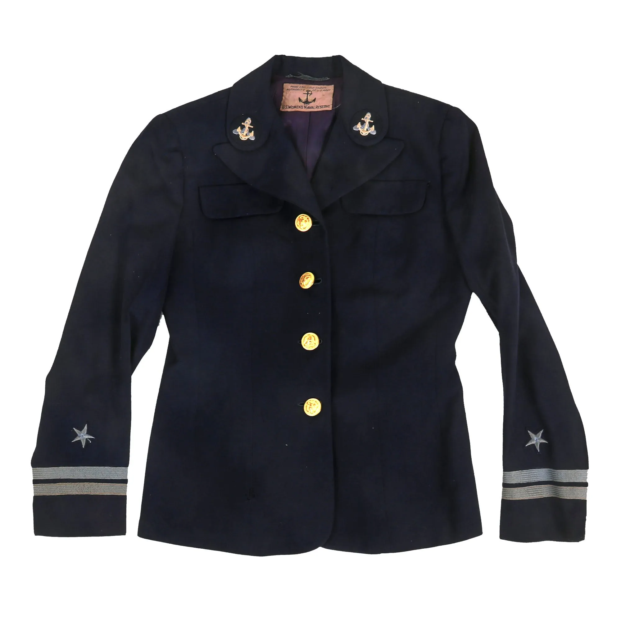 Original U.S. WWII Women Accepted for Volunteer Emergency Service “WAVES” Naval Reserve Blue Service Dress Uniform Set