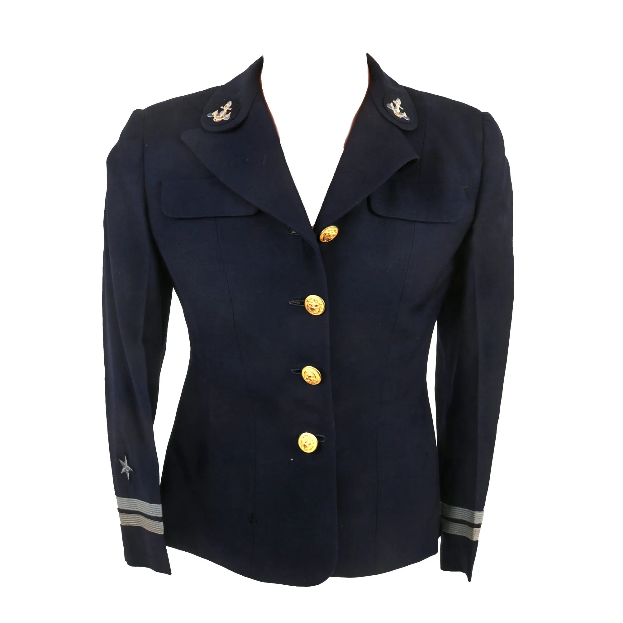 Original U.S. WWII Women Accepted for Volunteer Emergency Service “WAVES” Naval Reserve Blue Service Dress Uniform Set