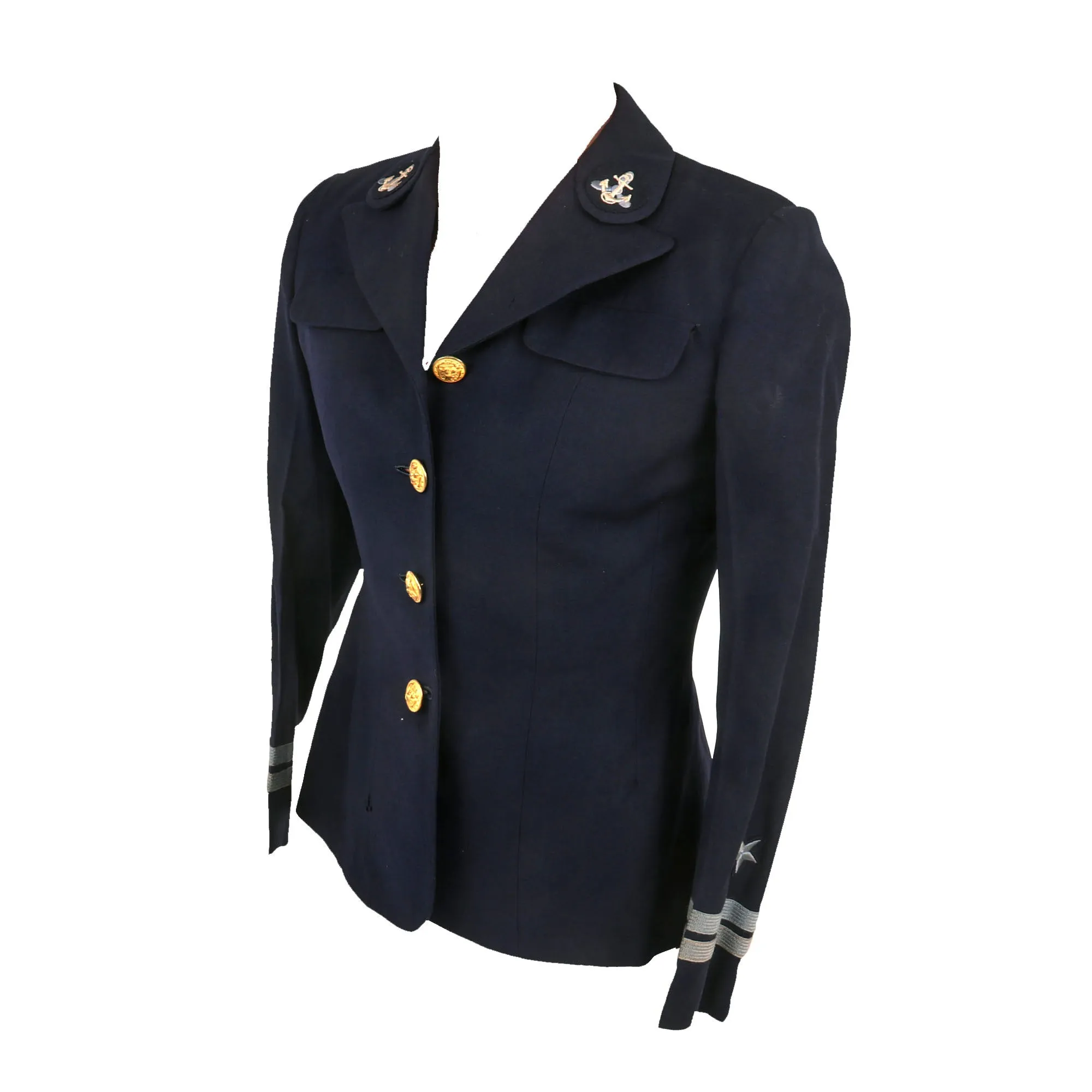 Original U.S. WWII Women Accepted for Volunteer Emergency Service “WAVES” Naval Reserve Blue Service Dress Uniform Set