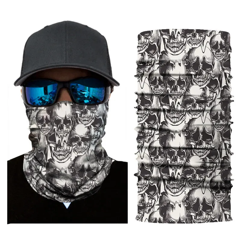 Outdoor Cycling Mask Sports Sun Protection Digital Camouflage Printing Skull Magic Headband