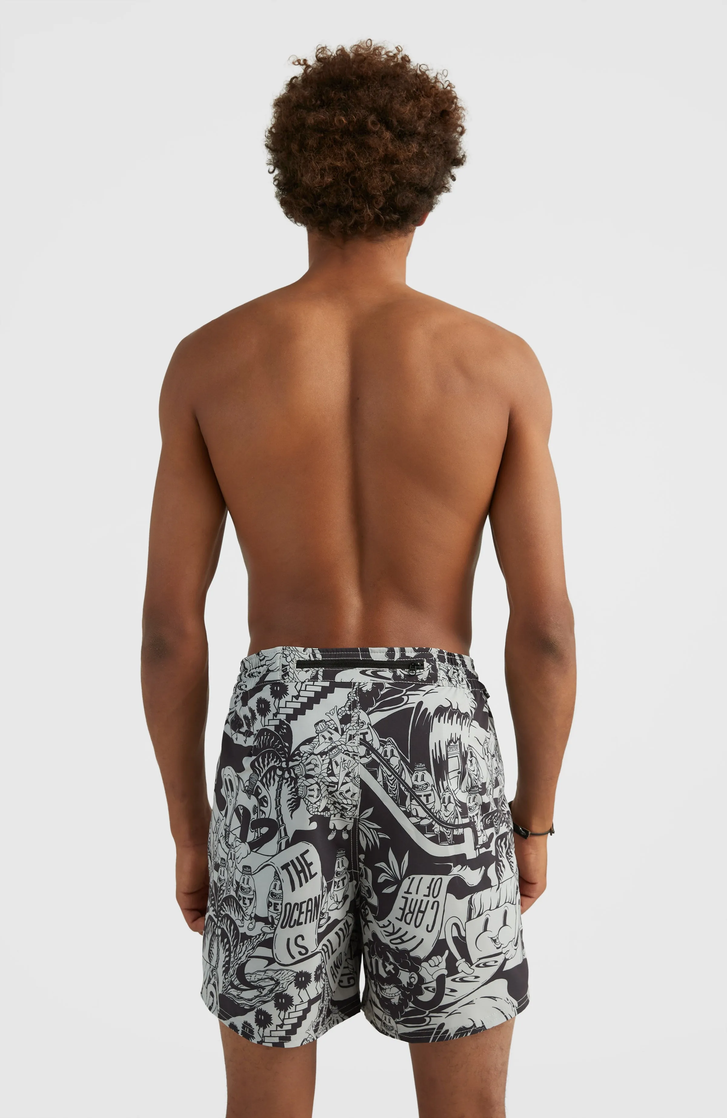 Packable All Over Print 15'' Hybrid Shorts | Black Oyster