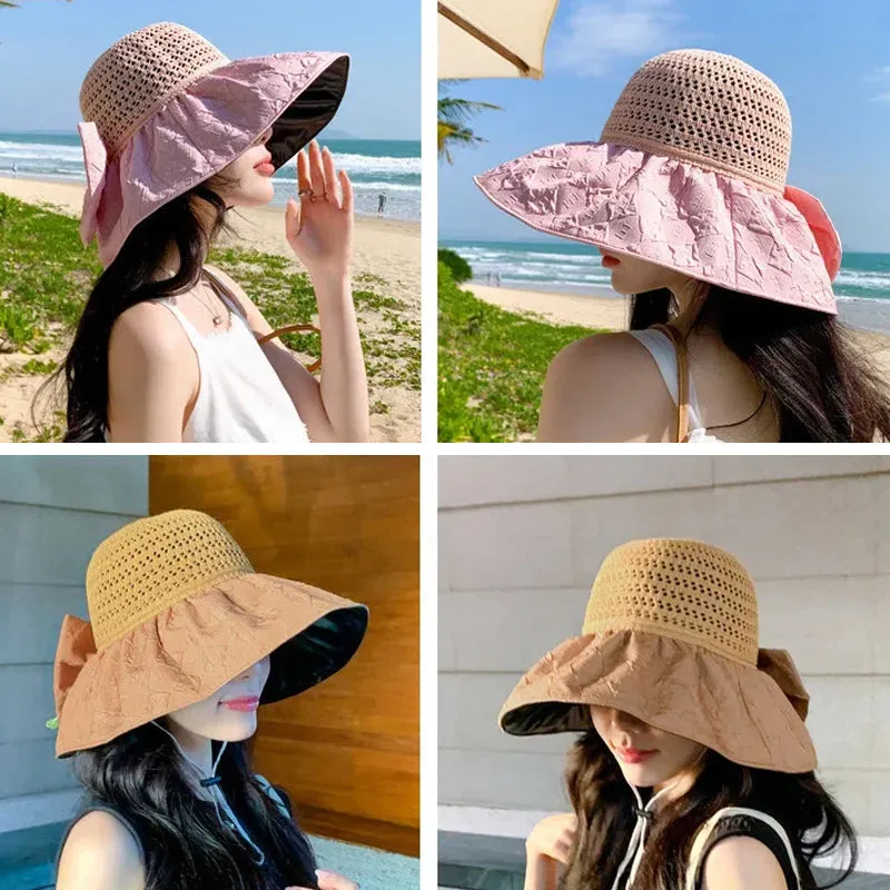 Packable Sun Hat with Bow