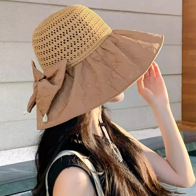 Packable Sun Hat with Bow