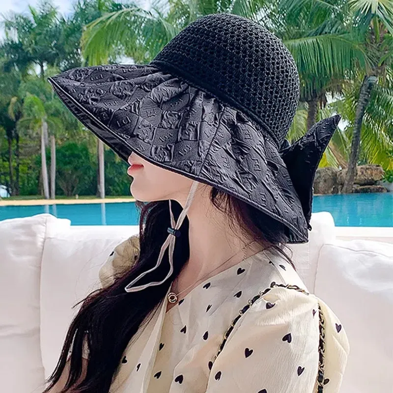 Packable Sun Hat with Bow