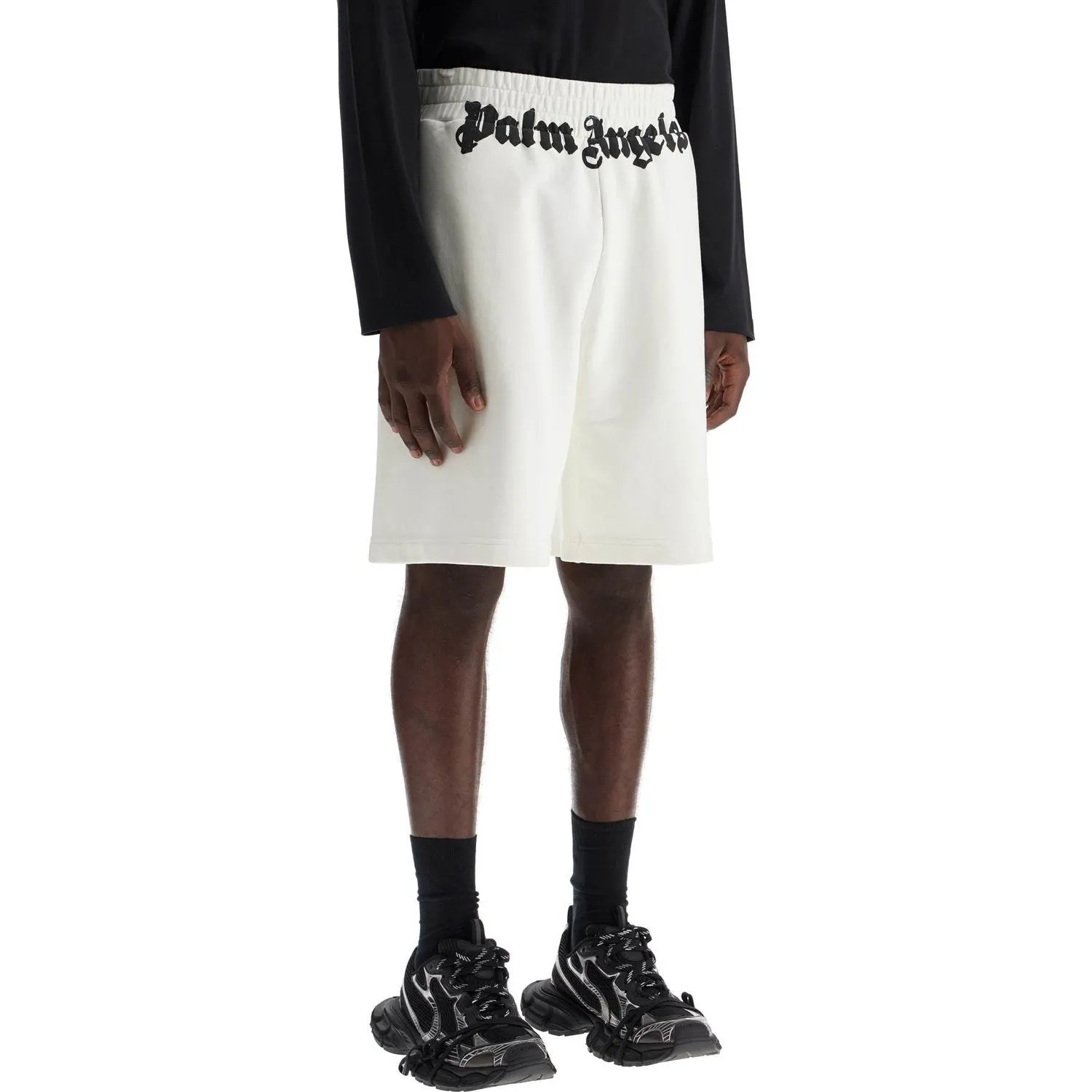 Palm Angels sporty bermuda shorts with logo print