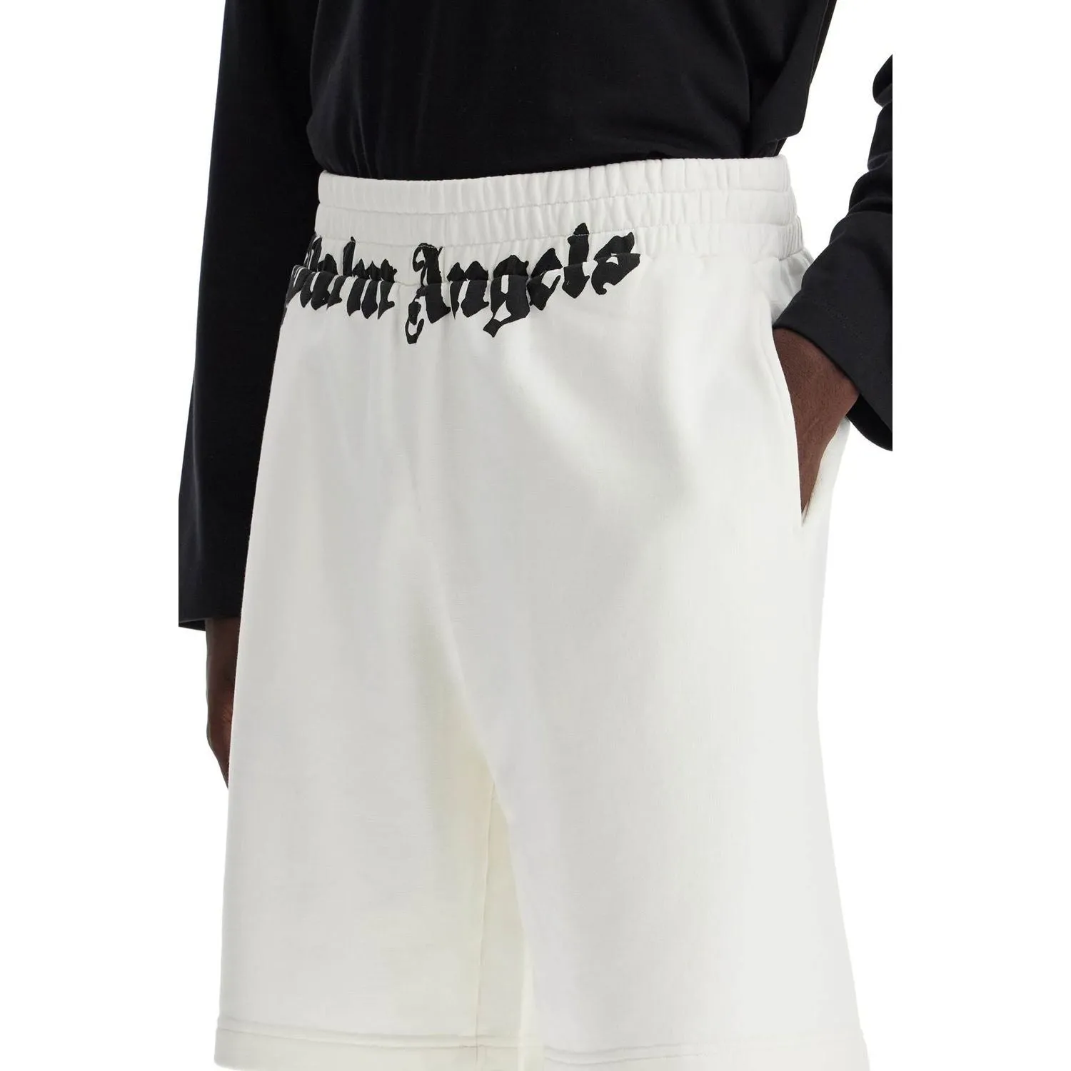 Palm Angels sporty bermuda shorts with logo print