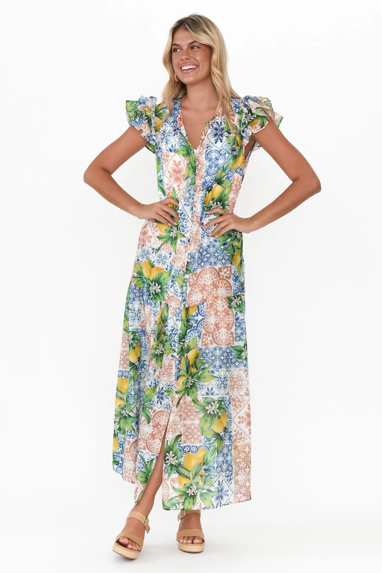 Paradiso Limonata Cotton Silk Dress