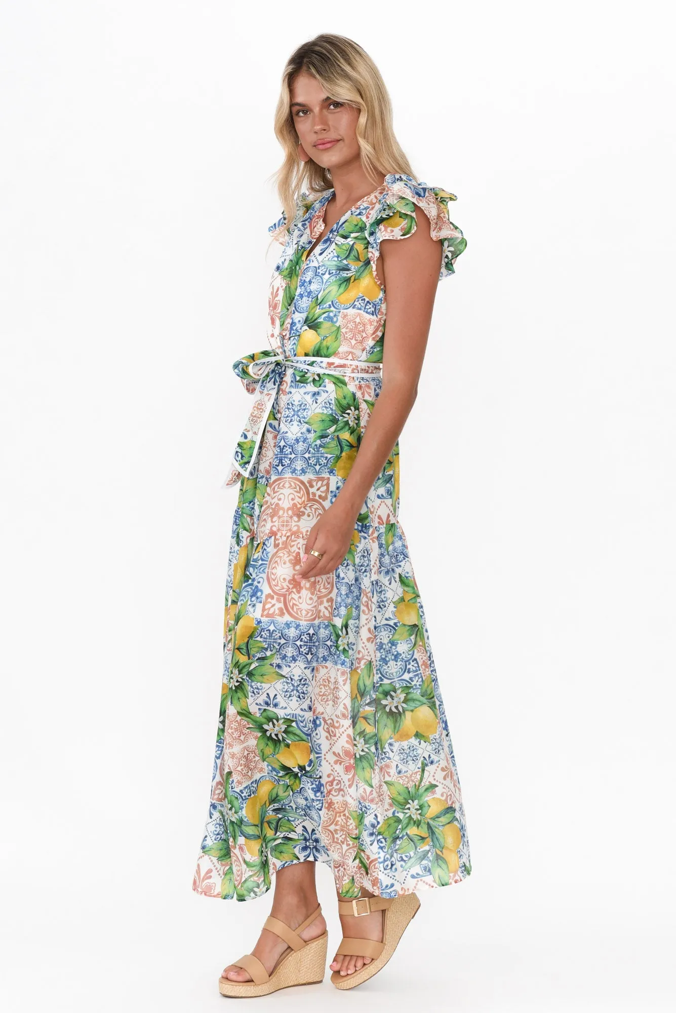 Paradiso Limonata Cotton Silk Dress