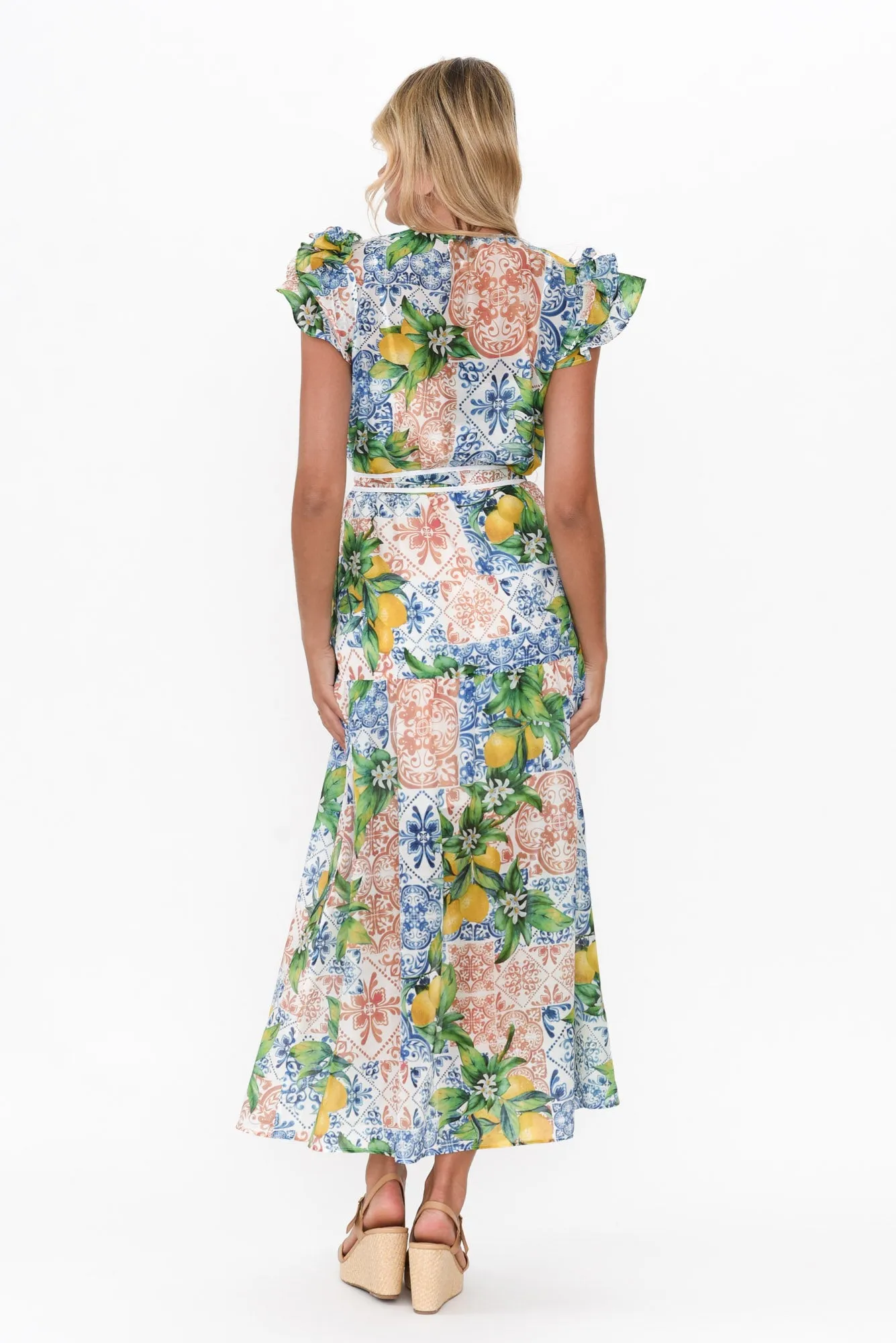 Paradiso Limonata Cotton Silk Dress