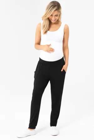 Peggy Bamboo Maternity Trouser - Black