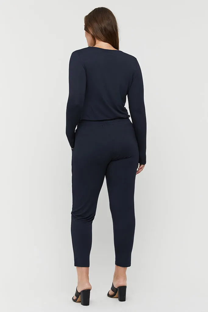 Peggy Bamboo Trouser - Dark Navy