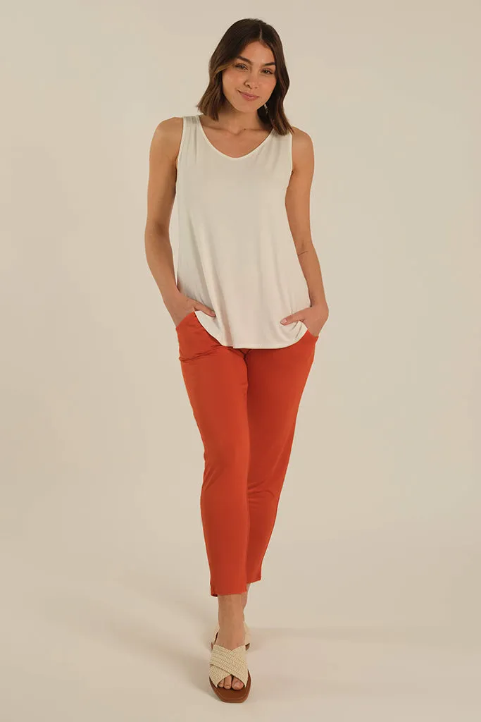 Peggy Bamboo Trouser - Flame