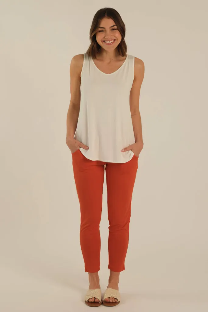 Peggy Bamboo Trouser - Flame