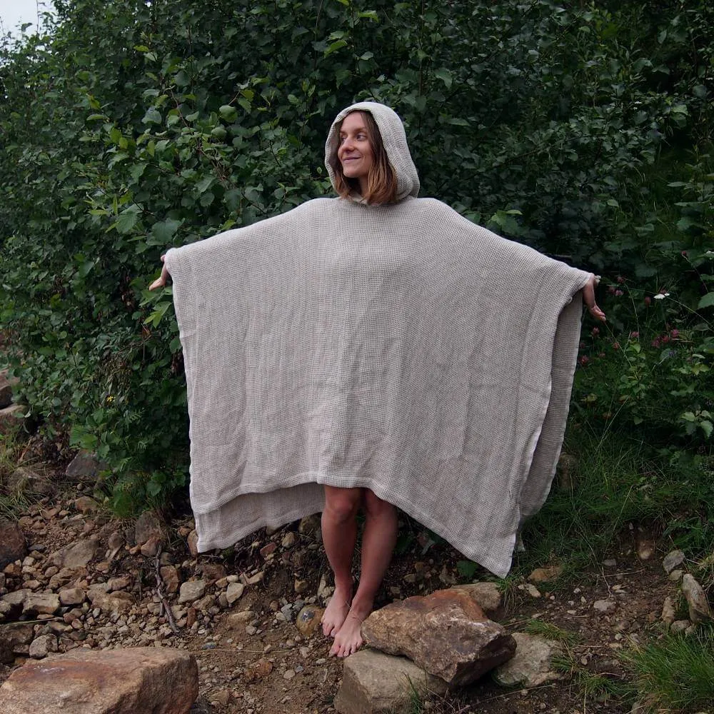 Pielpa Poncho Towel Hemp Waffle