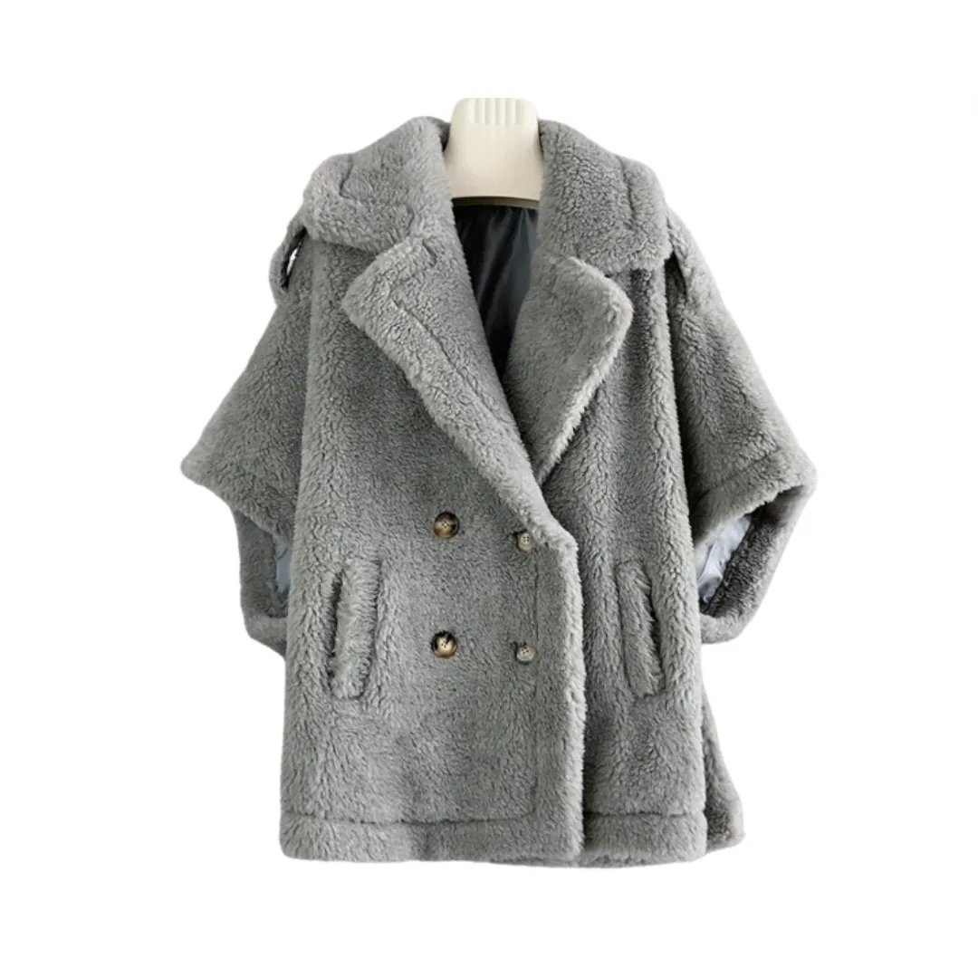 Pre Order: Wool Solid Pocket Double Breasted Coat