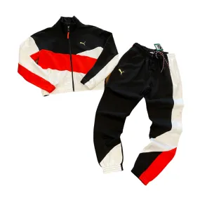 Puma AS TRACK JACKET SWEATSUIT  Women’s -BLACK /WHITE RED