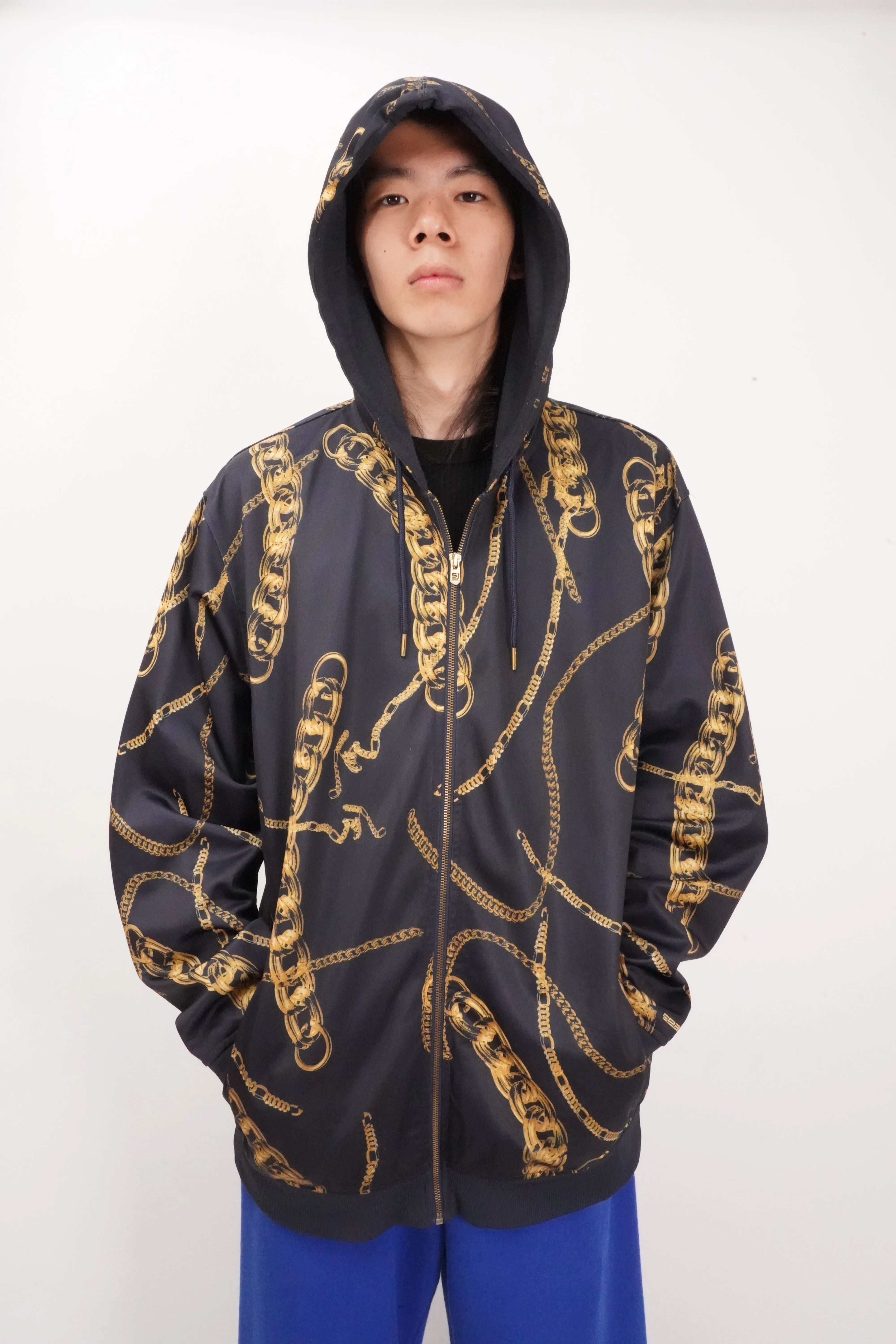 "Sean John" -Gold Chain Print Zip Up Parka-