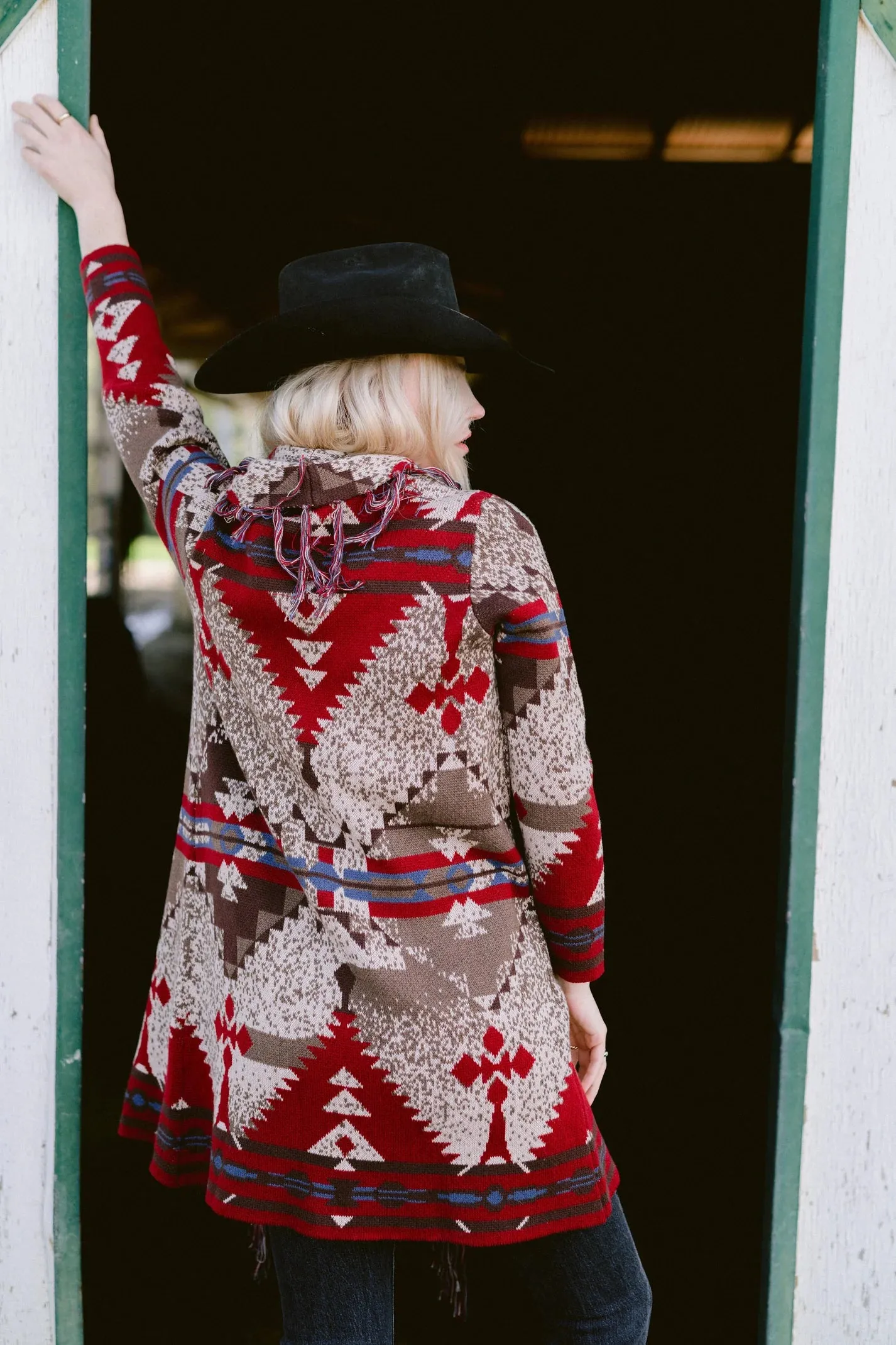 Red Montana Sweater Coat