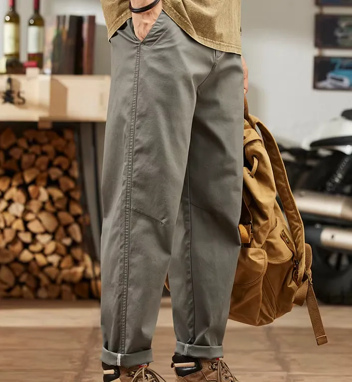 Retro Solid Outdoor Breathable Pants