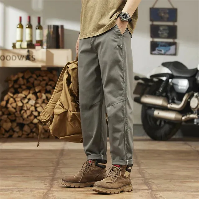 Retro Solid Outdoor Breathable Pants