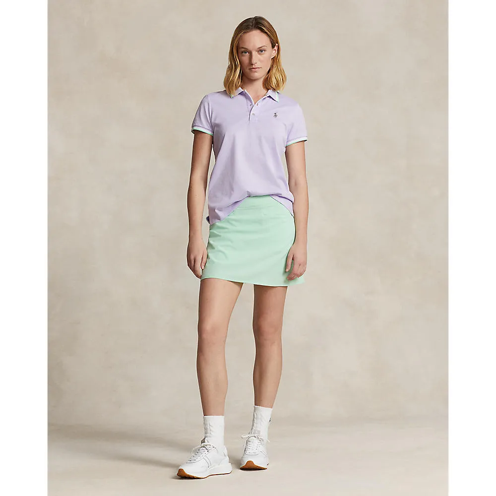 RLX Ralph Lauren Women's Tour Pique Golf Polo Shirt - Flower Purple/Athens Green/White