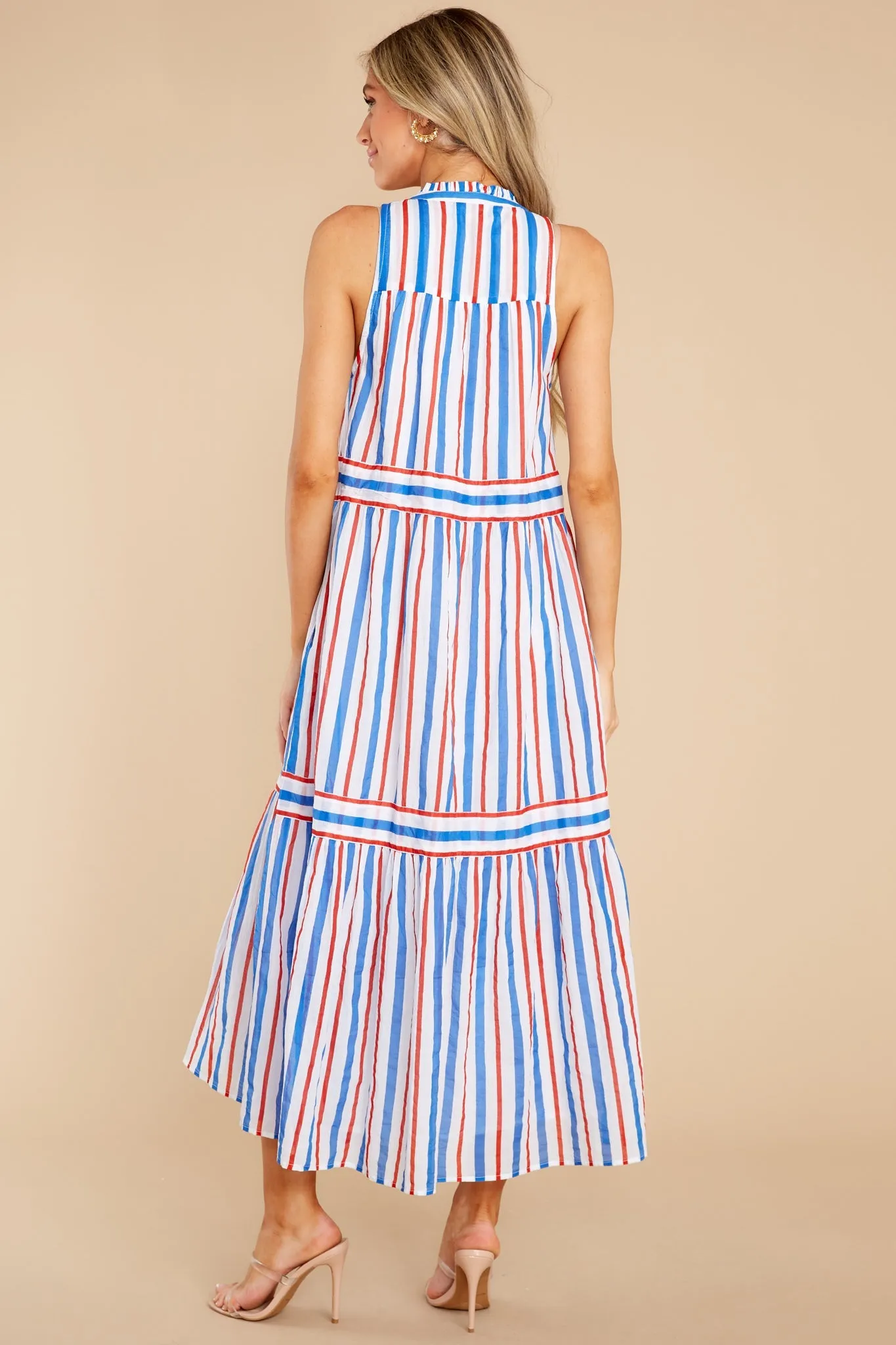 Ro Harbour Stripe Cherry Long Dress