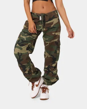 Rothco Women's Vintage Paratrooper Fatigue Cargo Pants Woodland Camo