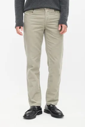 Sage Green Corduroy Embroidered Pant