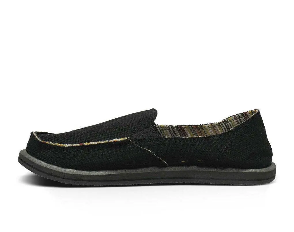 Sanuk Womens Donna Hemp Black