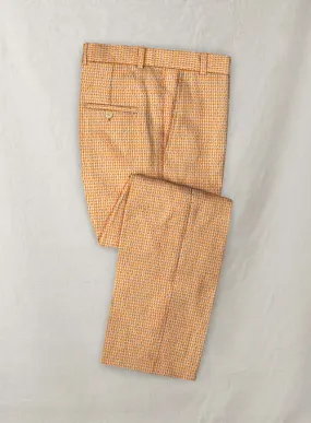 Scabal Gingham Orange Seersucker Pants